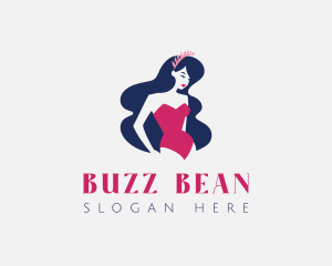 Retro Swimsuit Woman logo design