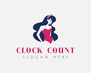 Retro Swimsuit Woman logo design