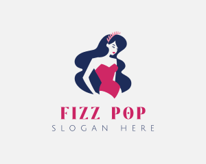 Retro Swimsuit Woman logo design