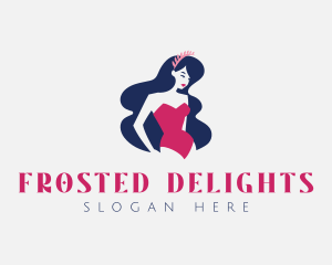 Retro Swimsuit Woman logo design