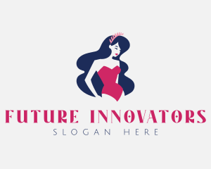 Retro Swimsuit Woman logo design