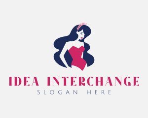 Retro Swimsuit Woman logo design