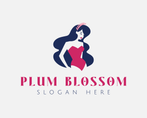 Retro Swimsuit Woman logo design