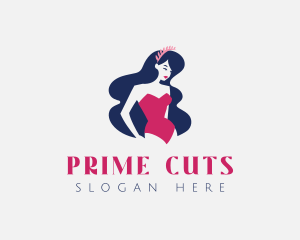 Retro Swimsuit Woman logo design