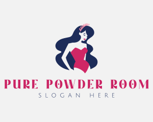 Retro Swimsuit Woman logo design