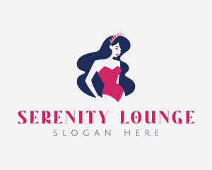 Retro Swimsuit Woman logo design