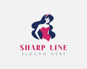 Retro Swimsuit Woman logo design