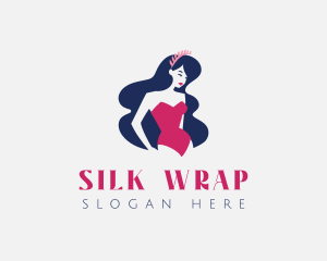 Retro Swimsuit Woman logo design