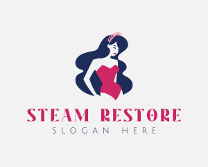 Retro Swimsuit Woman logo design