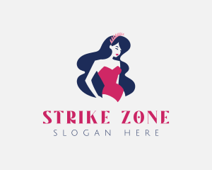 Retro Swimsuit Woman logo design