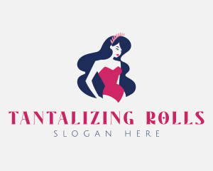 Retro Swimsuit Woman logo design