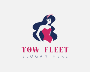 Retro Swimsuit Woman logo design