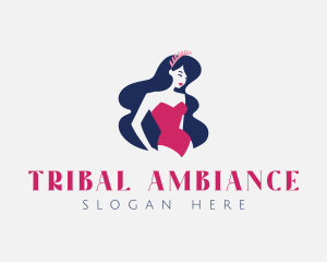 Retro Swimsuit Woman logo design