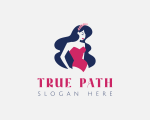 Retro Swimsuit Woman logo design