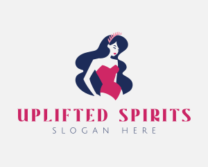 Retro Swimsuit Woman logo design