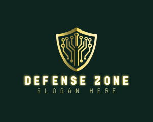 Shield Circuit Defense  logo design