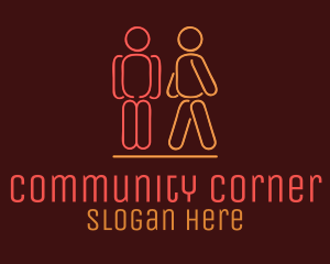 Community People Walking logo design