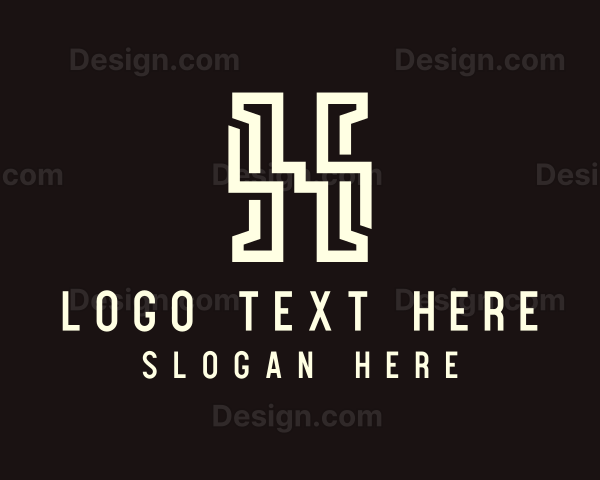 Geometric Fashion Letter H Logo