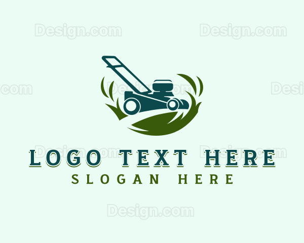 Lawn Grass Mower Logo