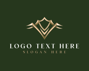 Luxury Crown Letter V logo