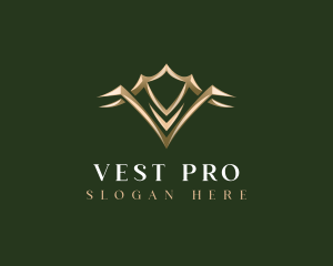 Luxury Crown Letter V logo design