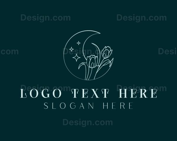 Tulip Flower Moon Logo