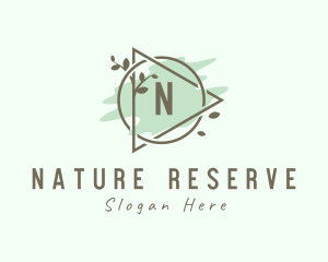 Plant Watercolor Branch logo design