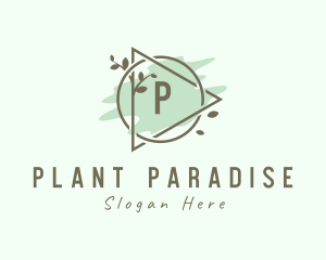 Plant Watercolor Branch logo design