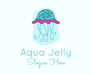 Underwater Ocean Jellyfish logo