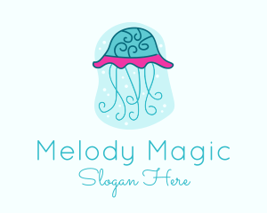 Underwater Ocean Jellyfish logo