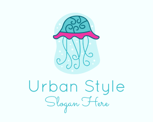 Underwater Ocean Jellyfish logo