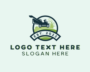 Lawn Mower Grass Cutting logo