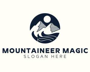 Mountain Wave Landscape logo design