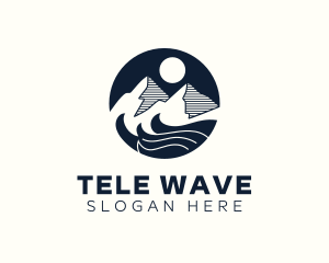 Mountain Wave Landscape logo design