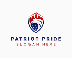 Patriotic American Eagle logo design