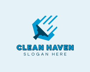 Modern Cleaning Squeegee logo design