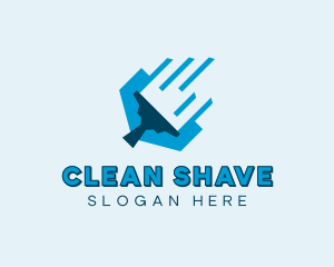 Modern Cleaning Squeegee logo design