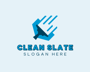 Modern Cleaning Squeegee logo design