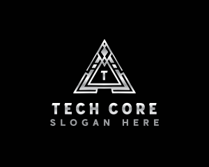 Corporation Triangle Tech logo design