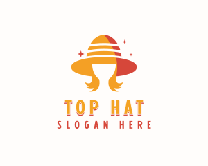  Lady Fashion Hat logo design