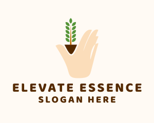 Natural Plant Hand Logo