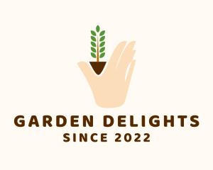 Natural Plant Hand logo design