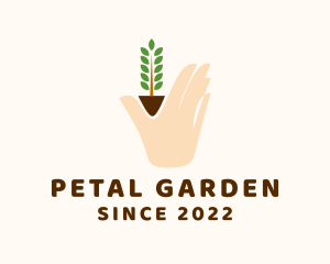 Natural Plant Hand logo design