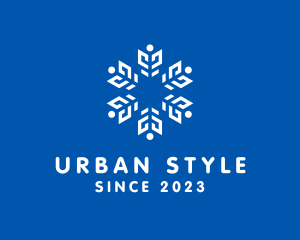 Decorative Radial Snowflake logo