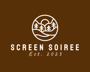 Outdoor Forest Sunset logo design