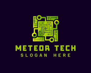 Circuit Tech Microchip logo design