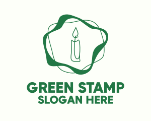 Green Ritual Candle  logo design