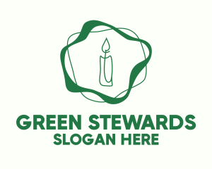 Green Ritual Candle  logo design