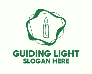 Green Ritual Candle  logo design