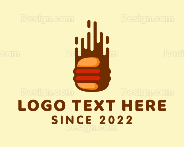 Fast Hamburger Burger Logo